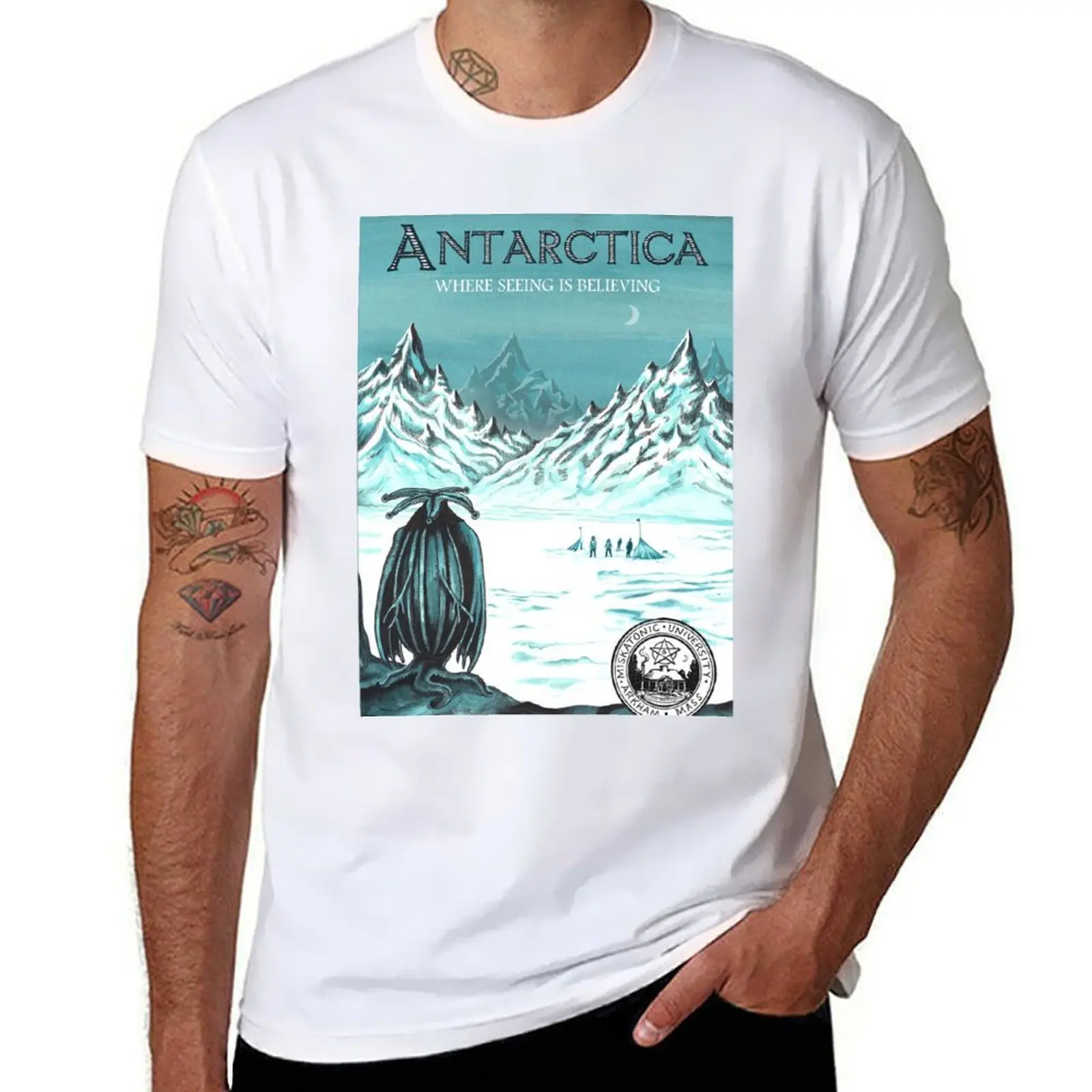 

Antarctica where seeing is believing T-Shirt man t shirt graphic man tshirt T-Shirt