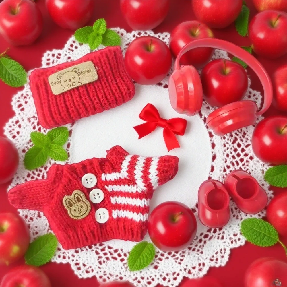 

17 см одежда для лабу, наряд, плюшевая кукольная одежда, милая одежда с макаронами, детский подарок «сделай сам», одежда для собак, аксессуары для волос v1 v2, одежда