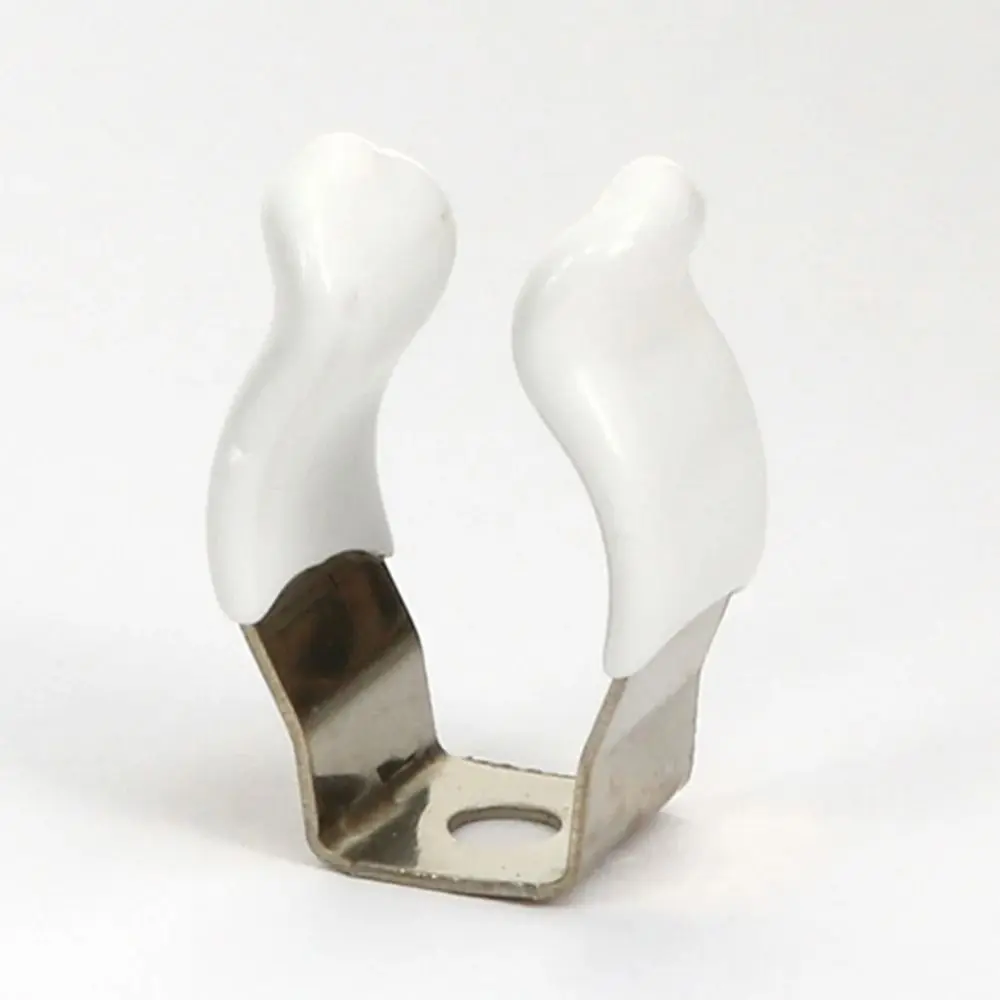 5Pcs Fixing Clips Spring Terry Clip Clamp Holders Base Tool Lamp Tube Clip T3/T4/T5/T6/T7/T8/T9/T10 With Rubber Protection
