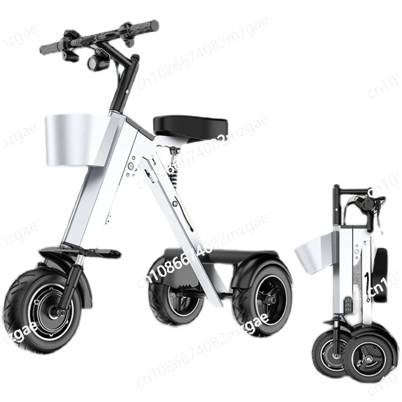 

48V high-end electric tricycle travel artifact double foldable small light portable battery car
