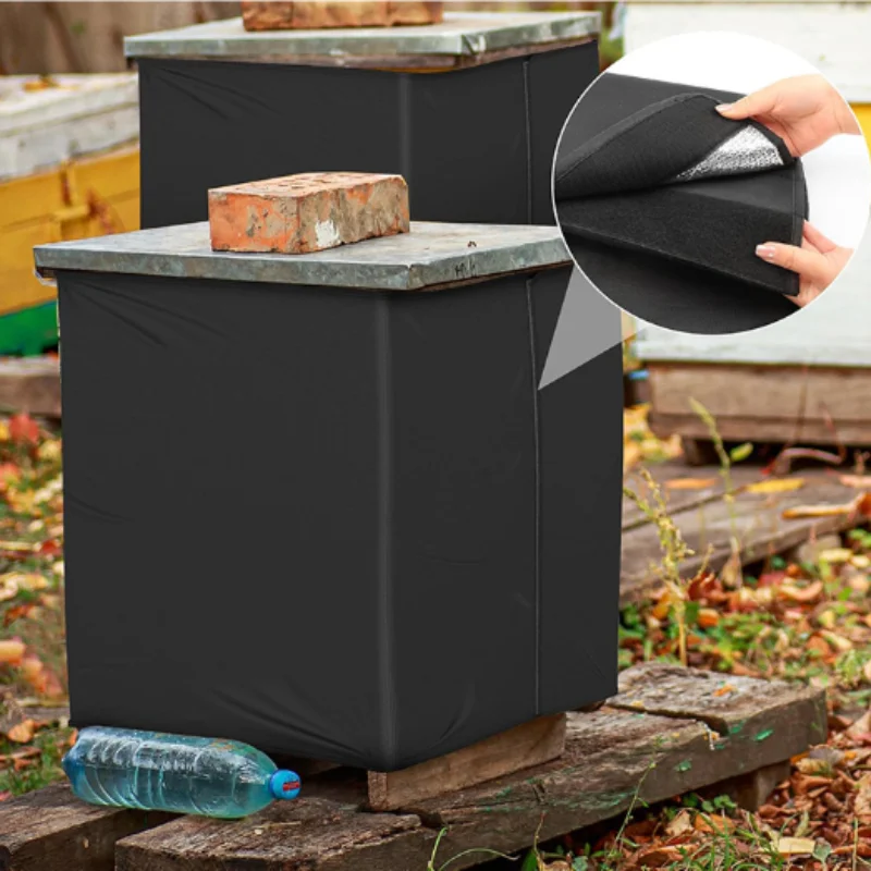 

Weatherproof And Dustproof Black Cover For 8/10 Frame Hive Beehive- Protective Roofing For Honeycomb-LICG