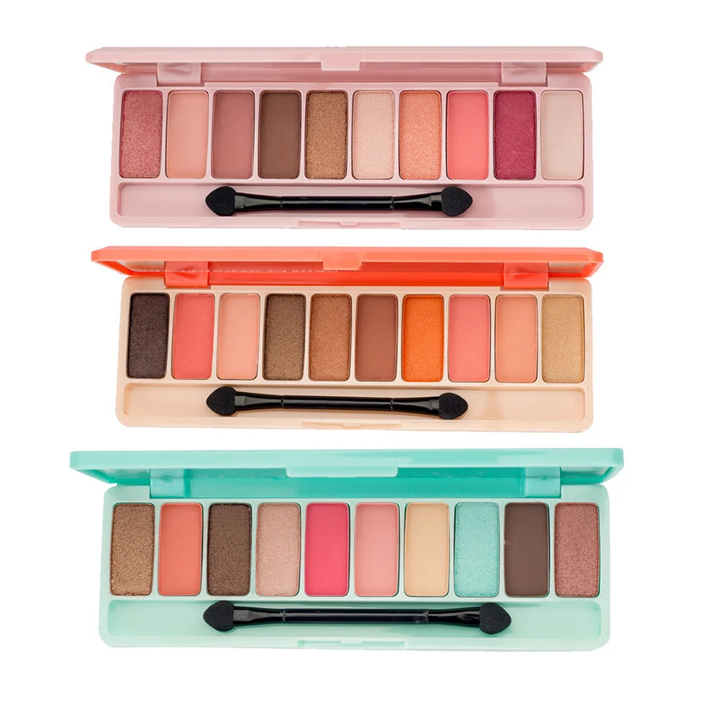 10色アイシャドウ、10色キャンディーカラーのアイシャドウパレット、パールマットで長持ちするアイシャドウセット