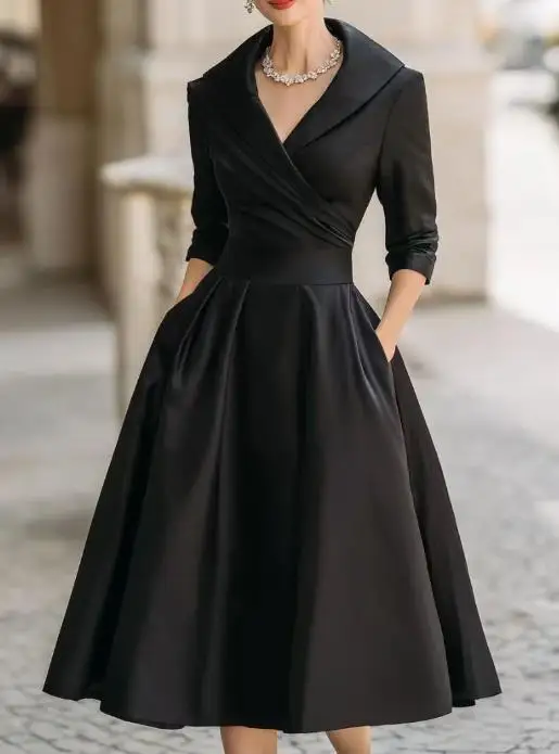 

New women's temperament waist cinching dress for autumn 2025, slim and elegant long sleeved long skirt, women's clothing