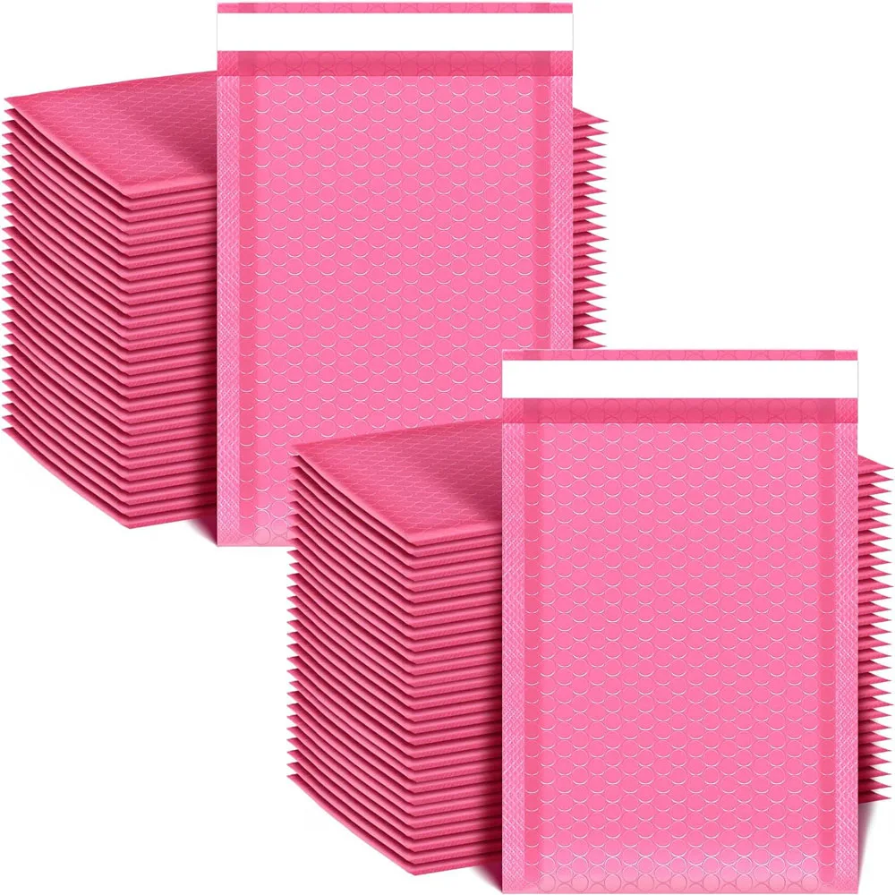 envelope envio pacote bolsa envelopes entrega pequenas empresas suprimentos de embalagem rosa pacotes de envio 100 bolha 01