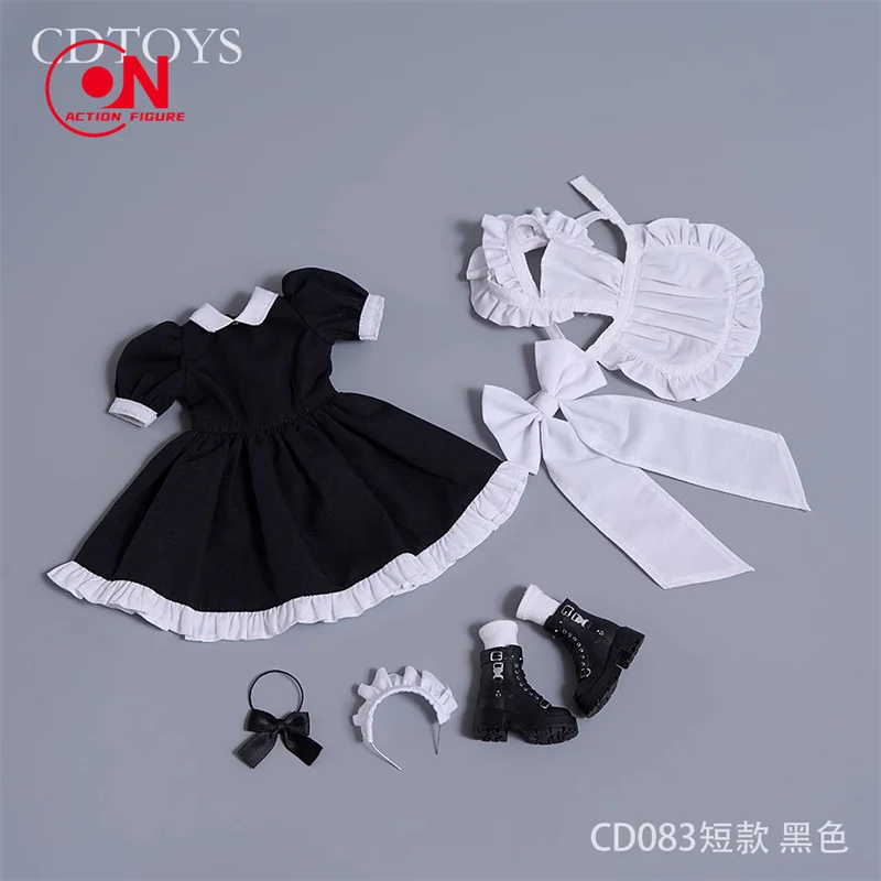 cdtoys cd083 1/6 مقياس لطيف فستان خادمة أحذية الجوارب الملابس ملحق نموذج يناسب 12 "أنثى الجندي عمل الشكل دمى الجسم