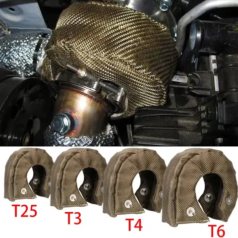 Glasvezel Turbo Hitteschild 터보차저 Deken 커버 T2 T25 T28 T3 T4 T6 Meest 터빈 고온 보호 랩 열