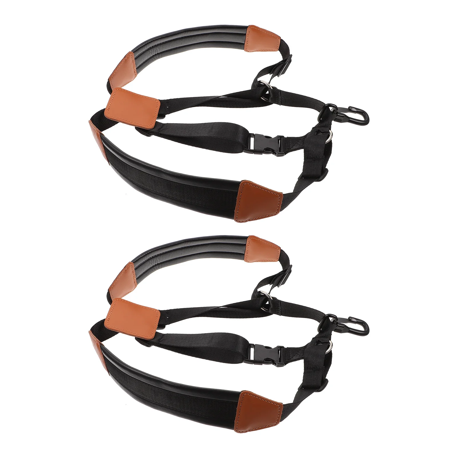 

2Pcs Kids Saxophone Strap Advanced Materials Pressure Relief Shoulder Belt Exquisite Workmanship Fixing Accessory Black