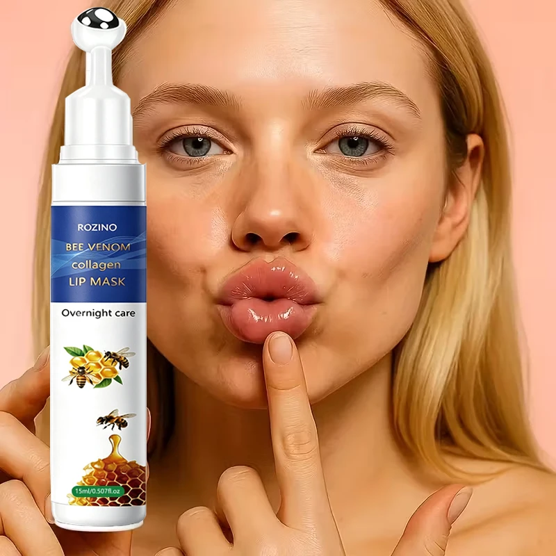Rozino Bee Venom Collagen Moisturizing Lip Mask, with a Warm and Smooth Texture, Has a Gentle and Pleasant Fragrance. It Can Nourish the Lips, Relieve Dryness and Tightness, Has Good Elasticity, and Can Be Absorbed Quickly after Application, Meeting the Daily Needs for Lip Moisturization and Care.