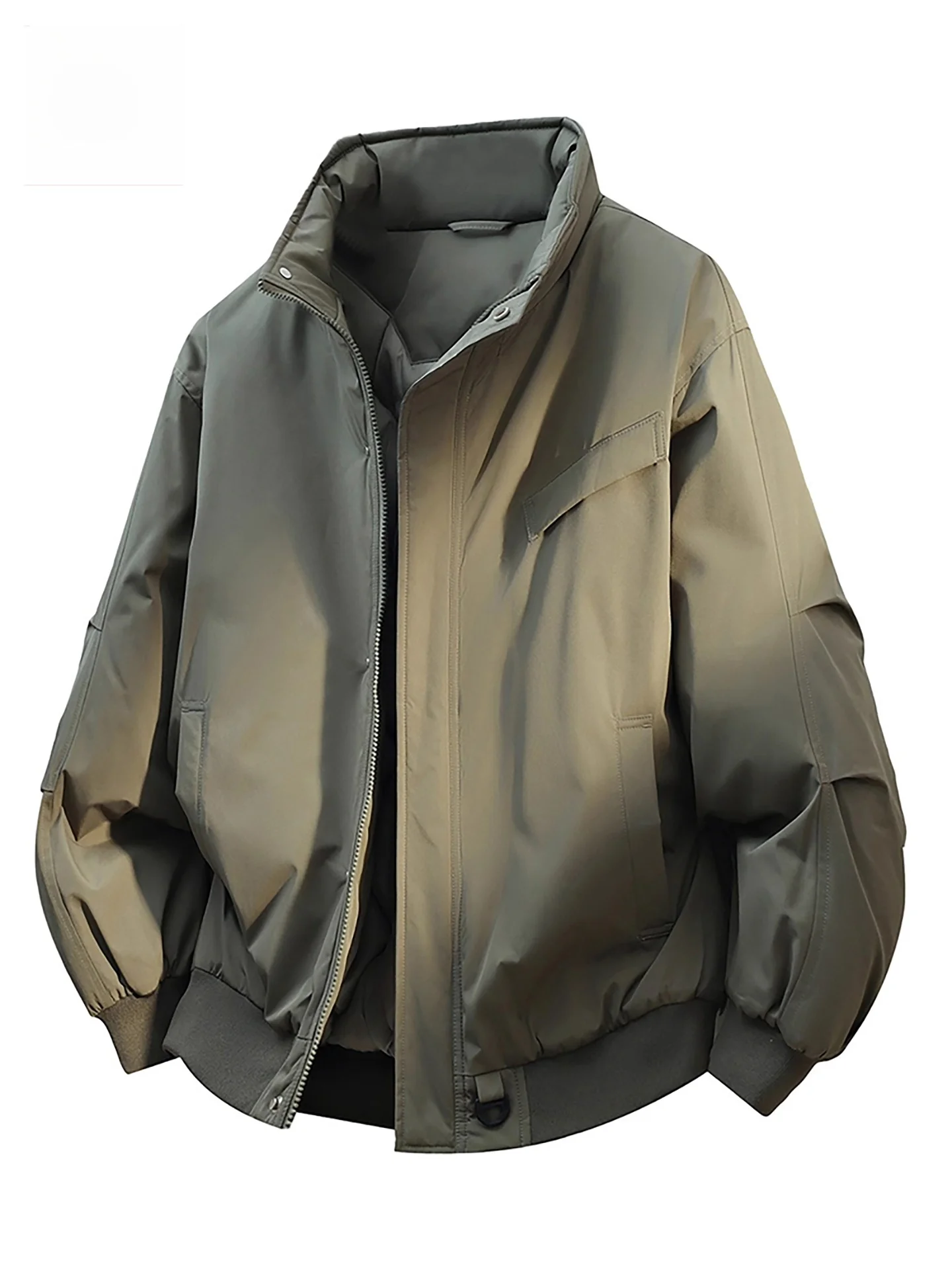 

TUCANO Men's Cotton Jaet Flight Sle Warm Stand Collar Thiened Polyester Fiber Winter Casual Loose Fit Pure Color