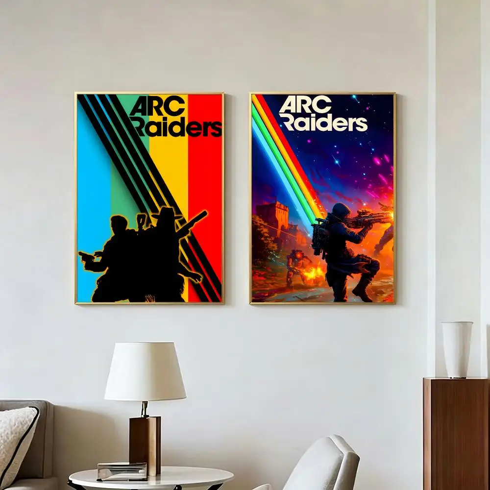Game Popular Art A-Arc Raiders Poster Peel And Stick Wall Art Self Adhesive PP Waterproof Wall Decor Living Room Bedroom Gift