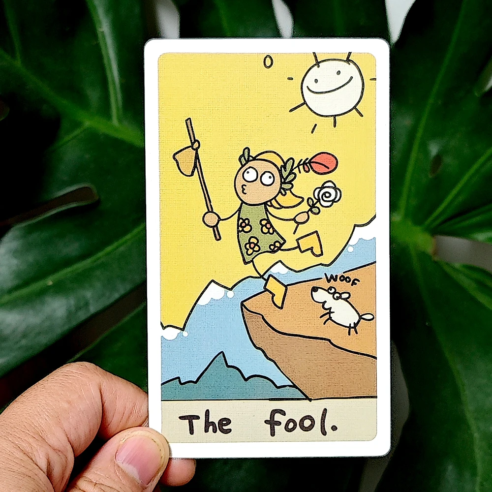 

The Really Badly Drawn Tarot Deck In Rigid Box, 12*7cm 78 Pcs Funny Tarot Cards Printed on 350GSM Double-embossed Cardstock