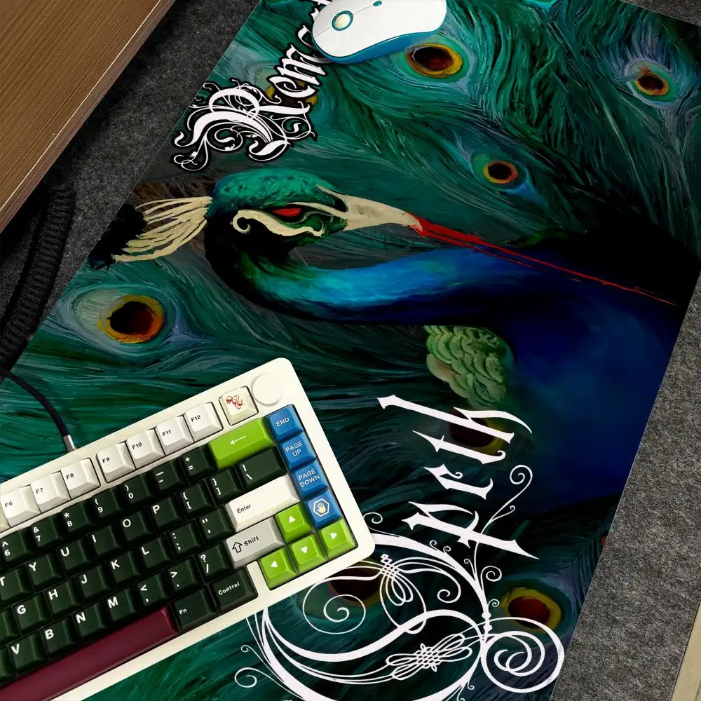 Zauberin Maus O-Opeth Pad Xxl Computer Große Größe Rutschfeste Gamer Tastatur Band 90x40cm Art Design HD Schreibtischunterlage