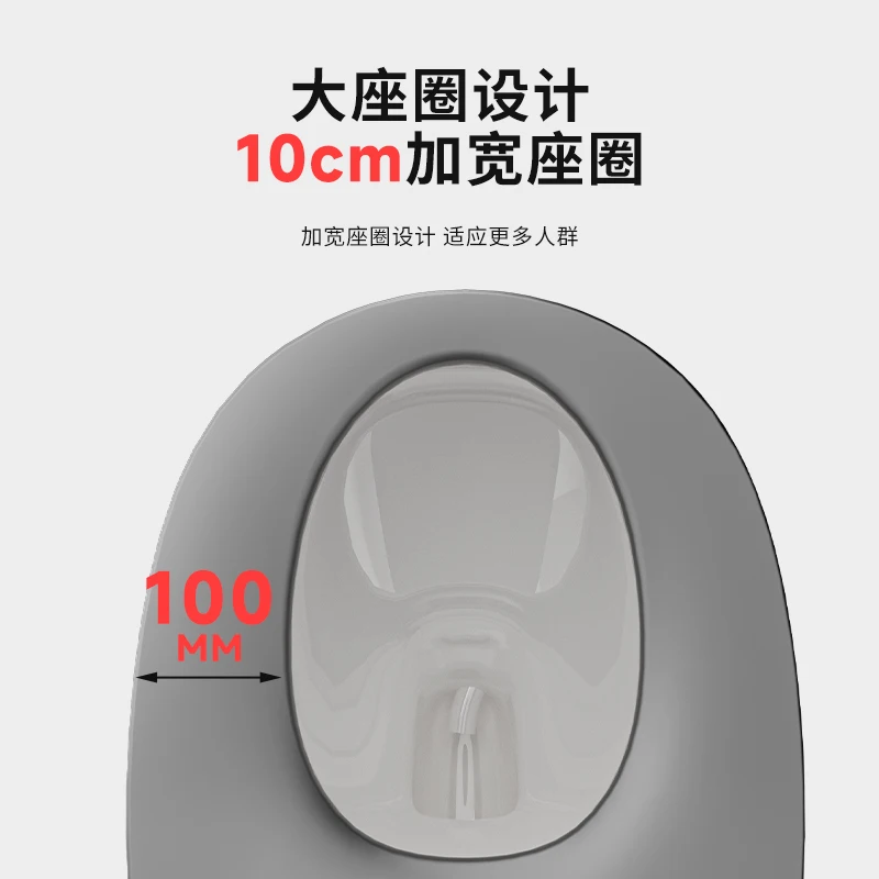 مرحاض ذكي متكامل بدون حد ضغط الماء، مسدس كهربائي منزلي مستدير أوتوماتيكي، مرحاض رمادي #2