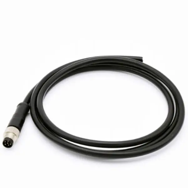 M8 6 Pin Plug Male Sensor Cable 1 Meter IP67, Molded Waterproof Connector for Industrial Automation (WAGO 2060 Type)