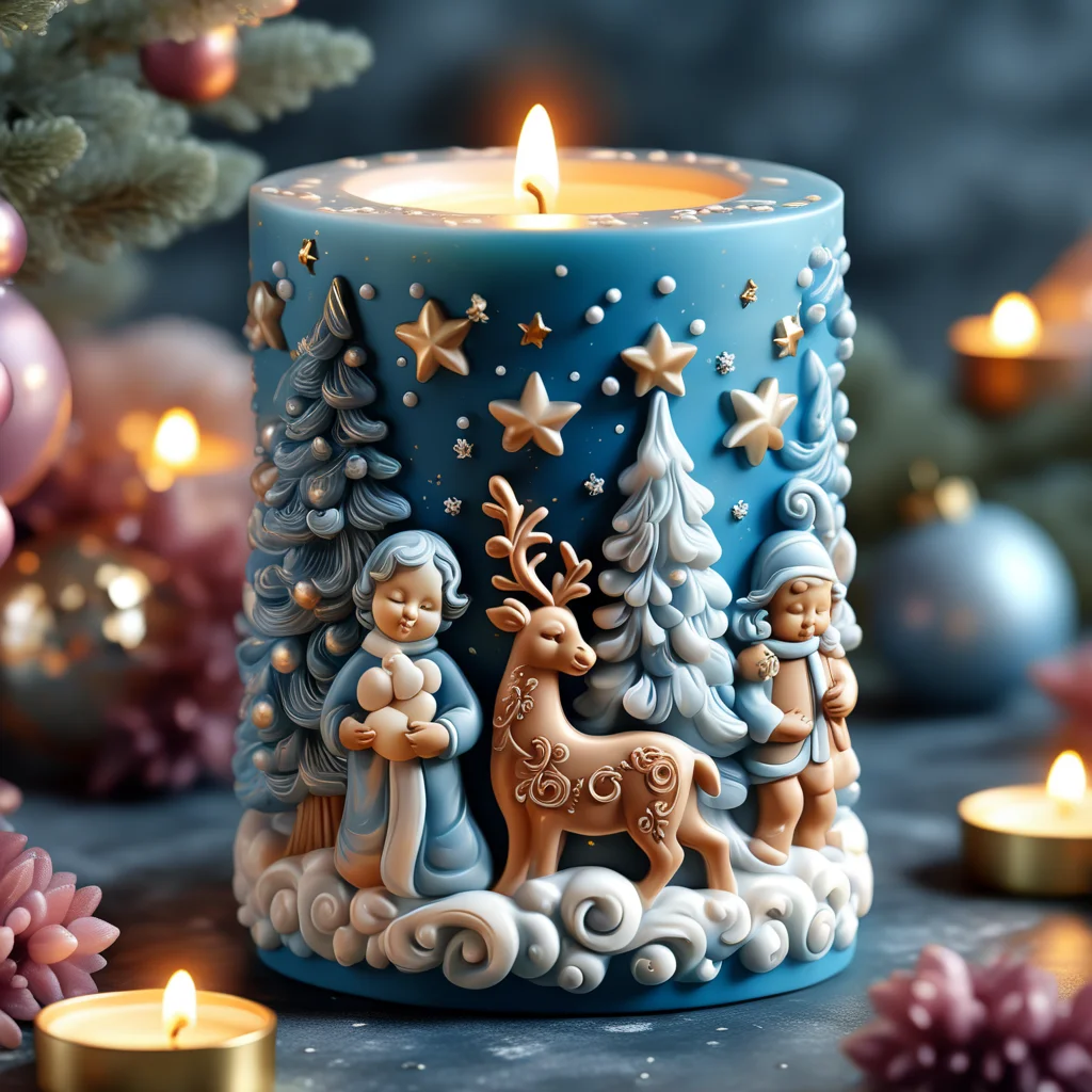 

Рождественские украшения для дома и настольные поделки. Высококачественные многоразовые гибкие формы для свечей.