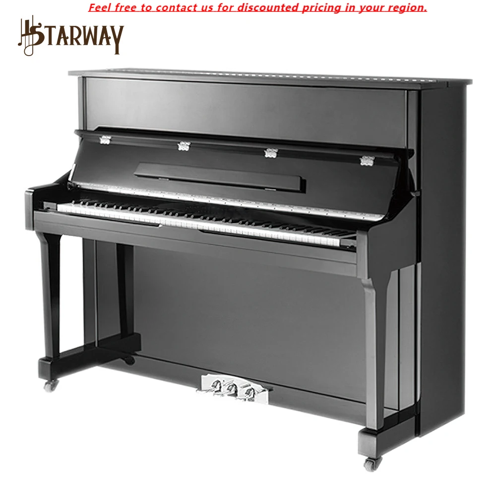 

Starway Classic Simple Popular Black Baking Varnish Mechanical Acoustic Real Upright Piano 88 Keys For Kid Beginner Learning