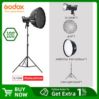 Godox SL100Bi 100W 2800-6500K White Yellow Version LCD Panel LED Video Light Continuous Output Bowens Mount Studio Light