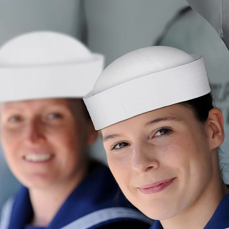 Gorra De Capitán Marinero Azul Y Blanca Con Elástico – Disfraz Náutico Para Mujer Y Hombre, Ideal Para Fiestas Y Cosplay