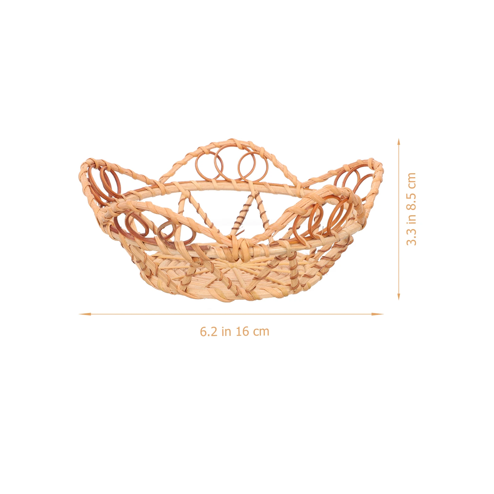 

3pcs Rattan Basket Wall Decor Woven Hanging Baskets Dark Brown Home DIY Furniture Craft Storage Bowl