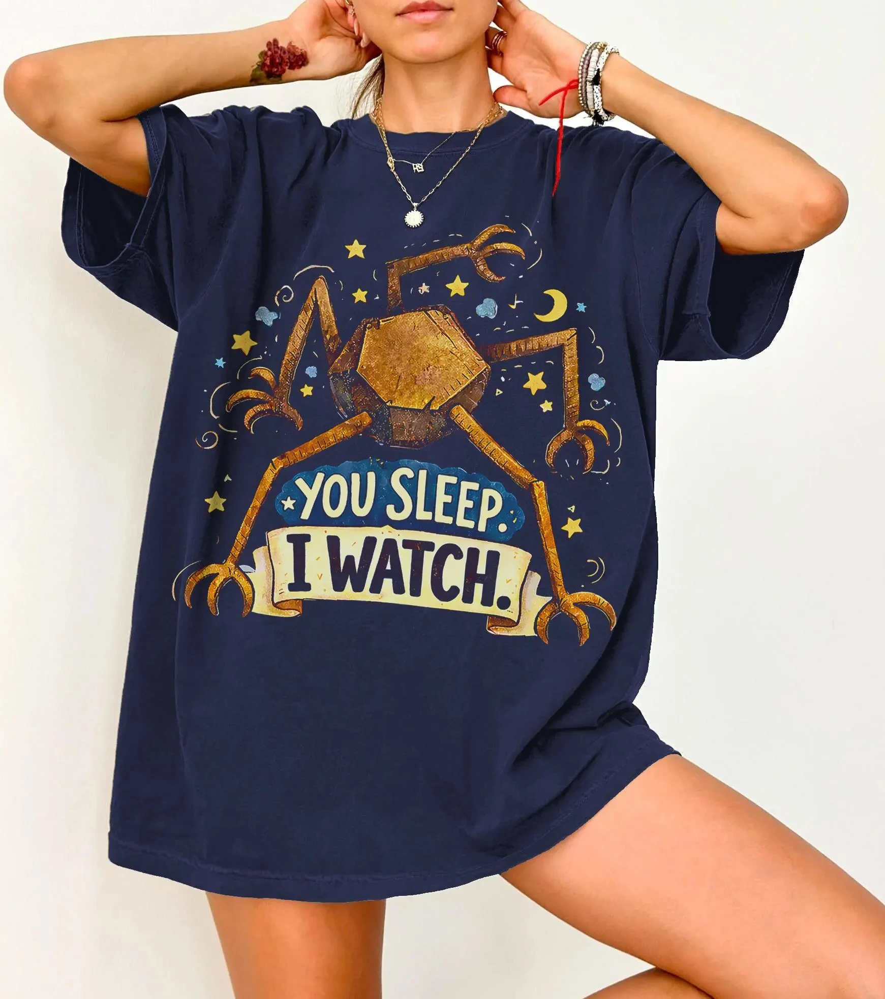 Project Hail Mary, Rocky, You Sleep I Watch Summer Men's and Women's Loose and Breathable T-shirt Top