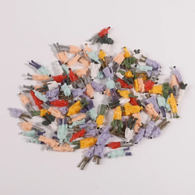 100 피스 1:87 빌딩 레이아웃 모델 사람들 기차 호 스케일 그린 피규어 승객, 도매 & 드롭 쉬핑