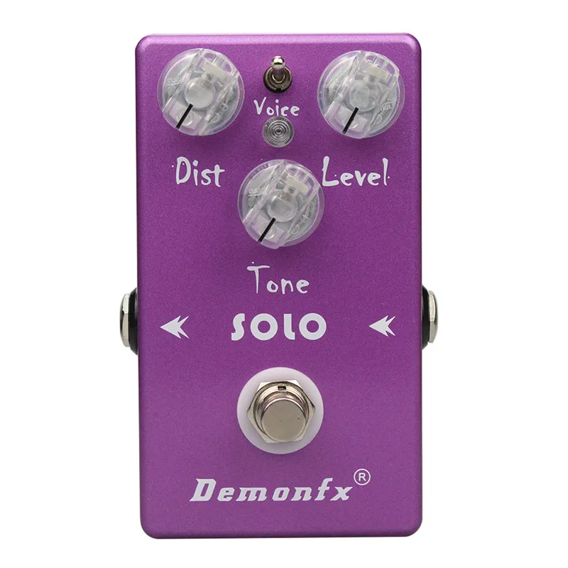 Demonfx SOLO 고품질 기타 이펙트 페달 Wah Distortion True bypass가있는 두 가지 모델