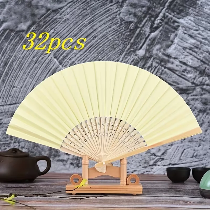 32Pcs Personalized Custom Paper Fans, Colorful Paper Folding Fans, Party Decoration Fans, Birthday Photo Props, Event Gifts, Multi-Colored Party Fans, Birthday, Wedding, Event, Festival Decoration Folding Paper Fans, Bridal Party Favors, Decorations, and Summer Cooling Supplies, Suitable for Weddings, Parties, Beaches, and Daily Use, Excellent Wedding Guest Gifts, Bridesmaid Gifts, with Custom Text and Date
