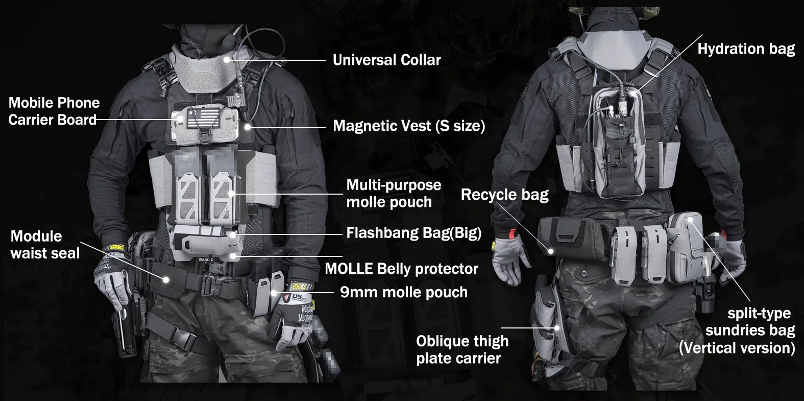 DMGear Tactical Bikini Set Armor Vest Neck Gaurd Crotch Protection