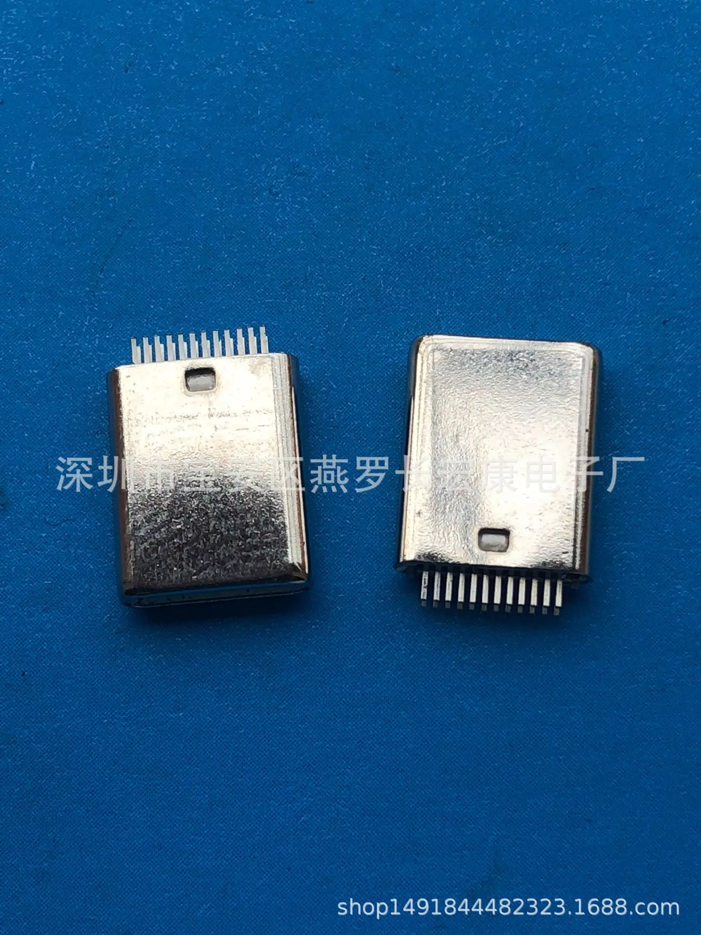 For USB TYPE-C 7P/14P Short Body Splint / Riveting Male with Plate Total Length=14.9mm with OTG function