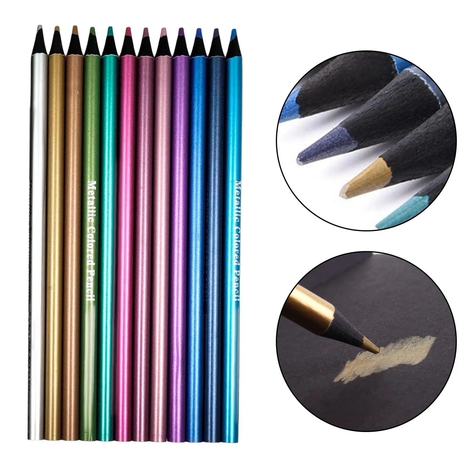 12 Wood Colored Pencils Set Coloring Shading Painting Drawing Pencils for Art Craft