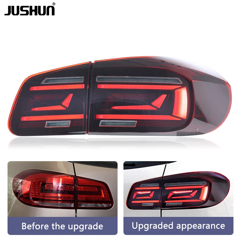 Dynamic LED Tail Light Assembly Fit VW Tiguan 13-17 Integrated DRL Brake Turn Signal Indicator Auto Lighting Replacement Parts