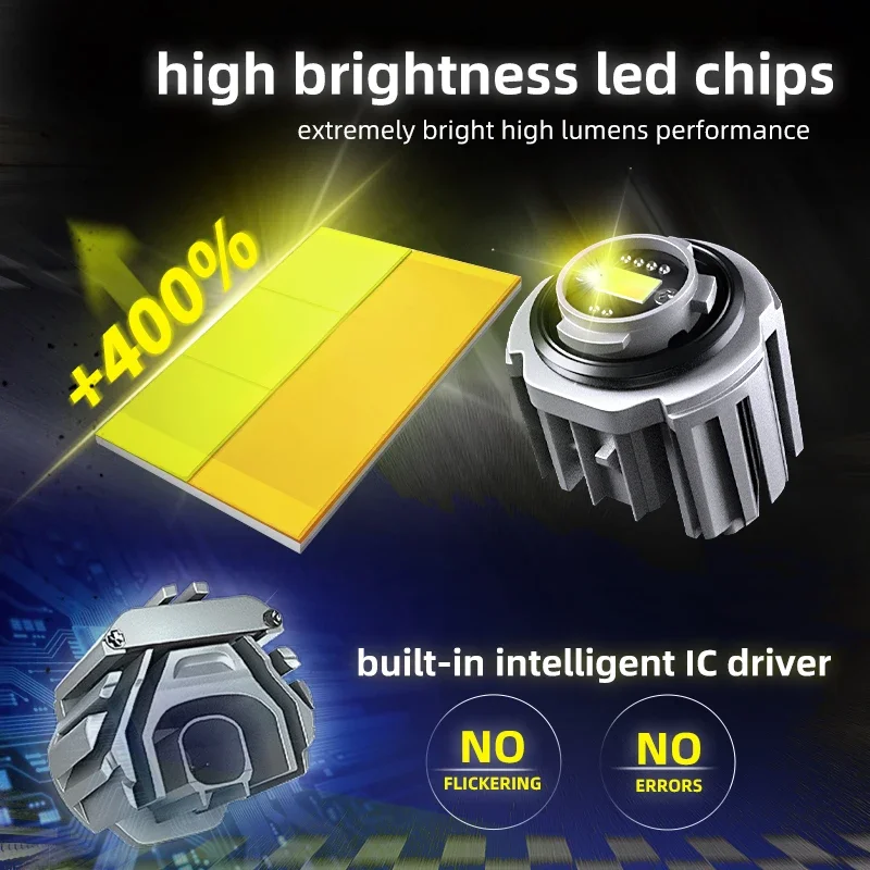 2pcs Car LED Fog Light Bulbs DRL Lamp Dual Colors White Yellow For Toyota Corolla Cross Sport Touring 2018 2019 2021 2022 カローラ