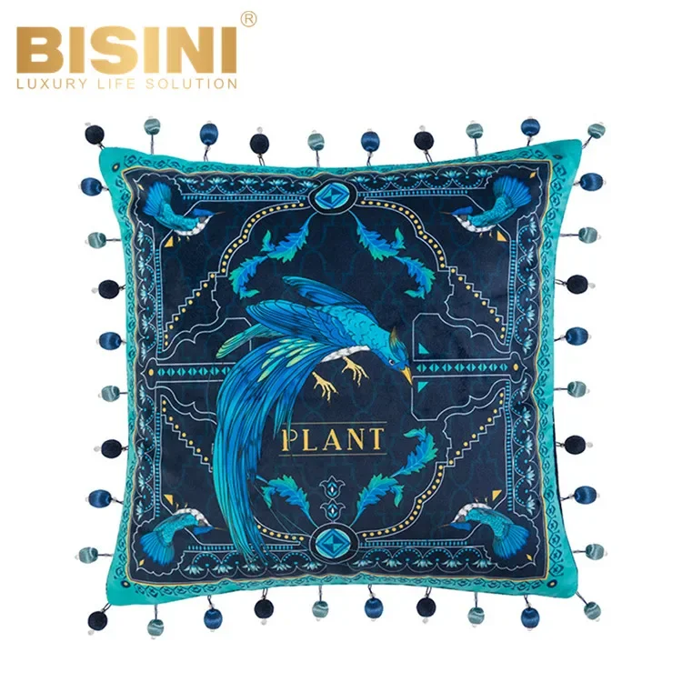 European Style Spring Series Singing Birds design Windows Cushions Blue Swing Chairs backrest Pillows Cushion