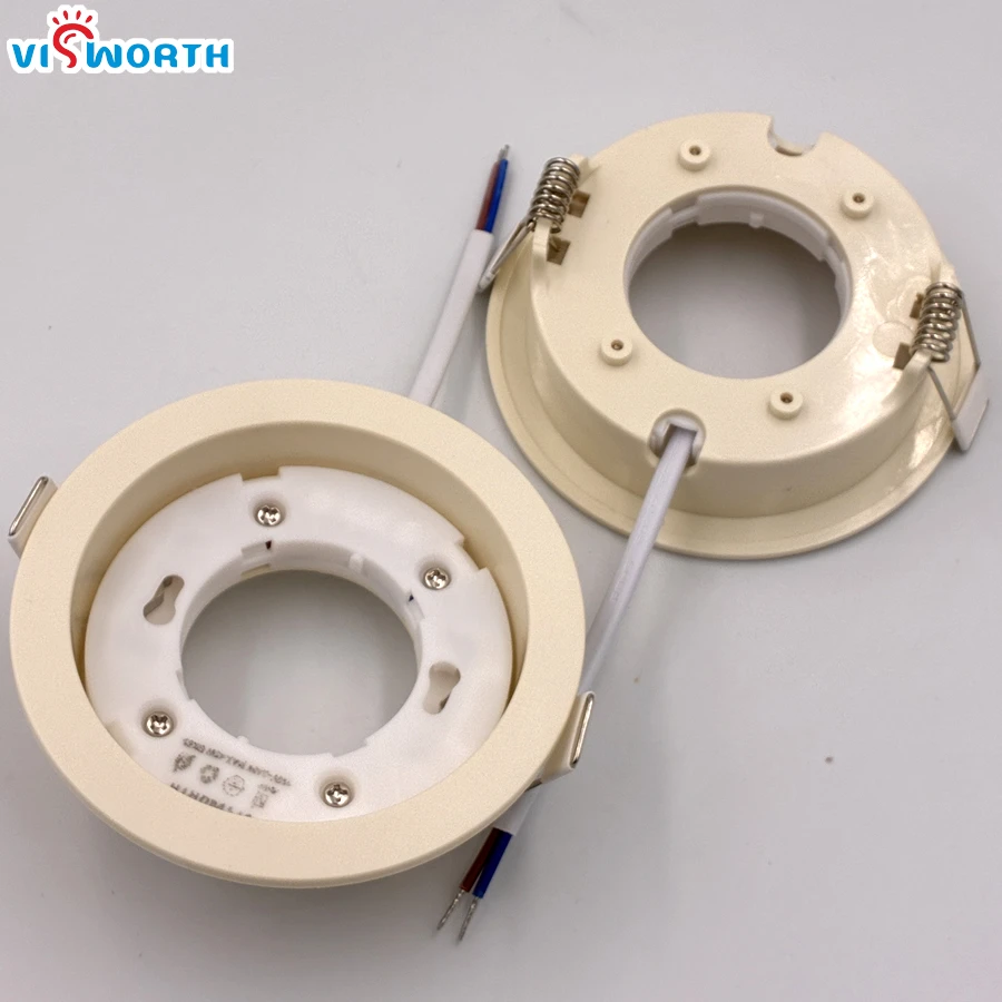 High Quality GX53 Base GX53 Lamp Socket with Wire ABS Material White Body GX53 HOLDER Concealed Installation FOR GX53 LED LIGHT