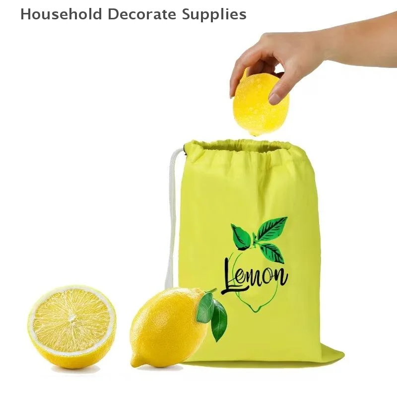 1/3pcs Reusable Shopping Bags Vegetable Fruit Lemon Preservation Bag Storage Bag Shockproof Drawstring Bag Multipurpose Portable
