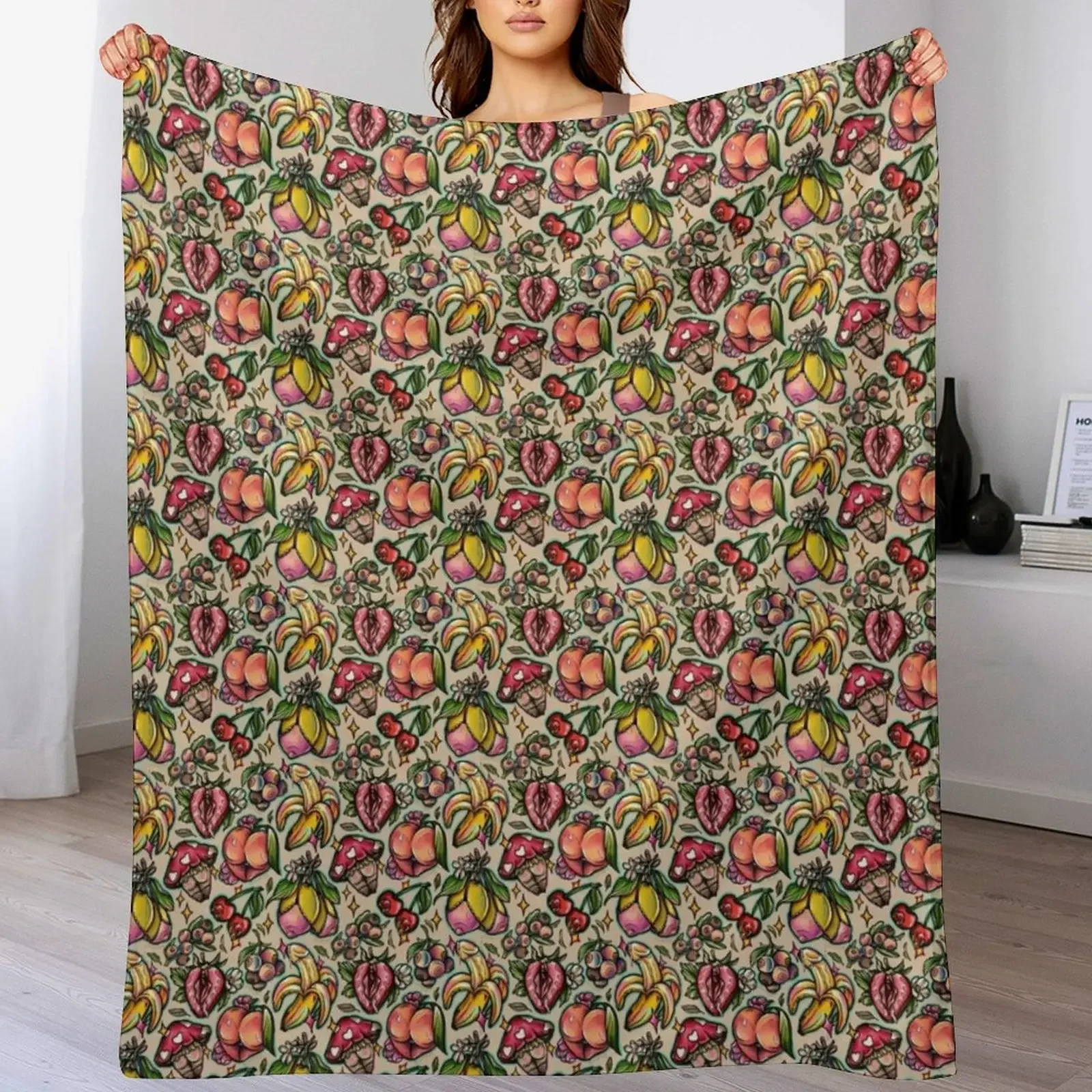 Forbidden fruits (shiratwig) Throw Blanket Travel Sofas Soft Blankets