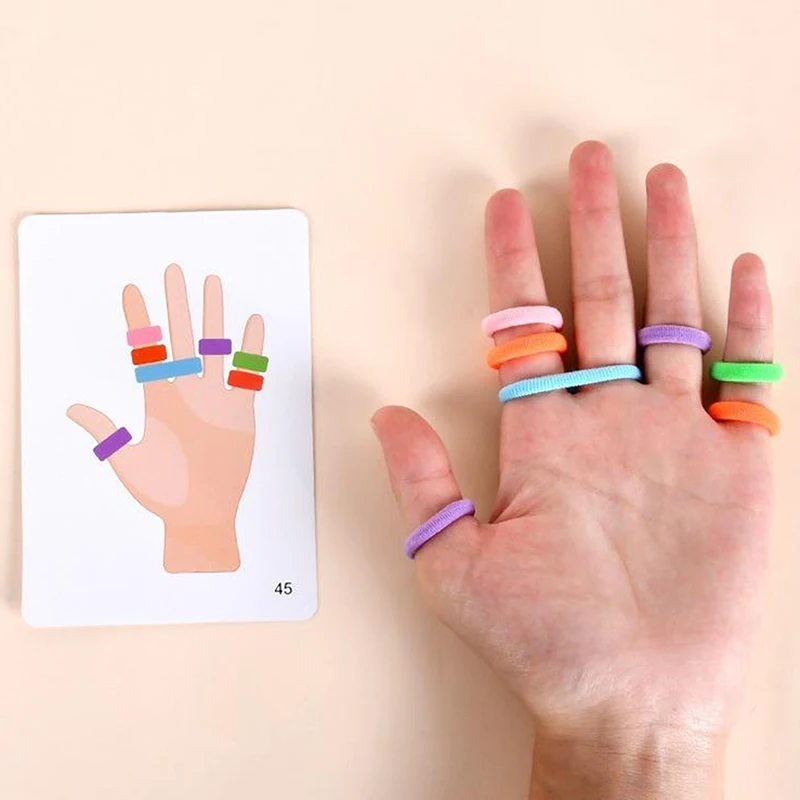 Kids Finger Ring Board Game Color Matching Toys Interactive Party Games Hand-eye Coordination Sensory Educational Toys For Child