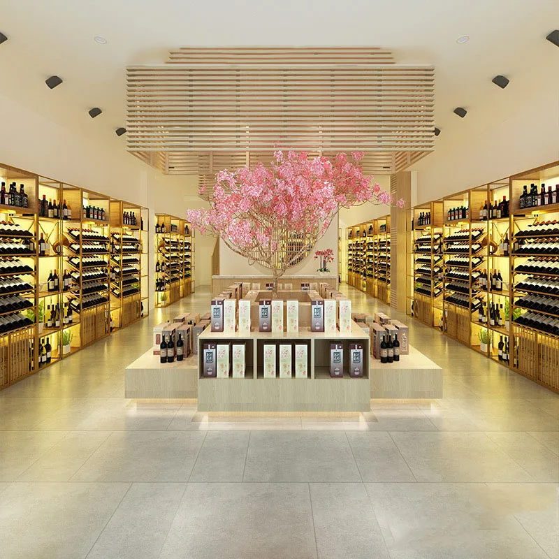 

Gold Vertical Bar Cabinet Vintage Art Nordic Luxury European Coffee Patio Boutique Wine Rack Commercial Bitrina Corner Furniture