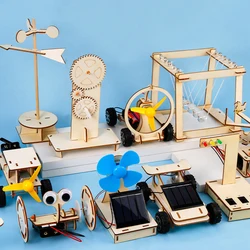 Kit de experimento de ciencia DIY para niños, juguete de construcción de modelo de ensamblaje de madera, Robot eléctrico STEM, rompecabezas de madera, juguetes para niños de 7 a 14 años