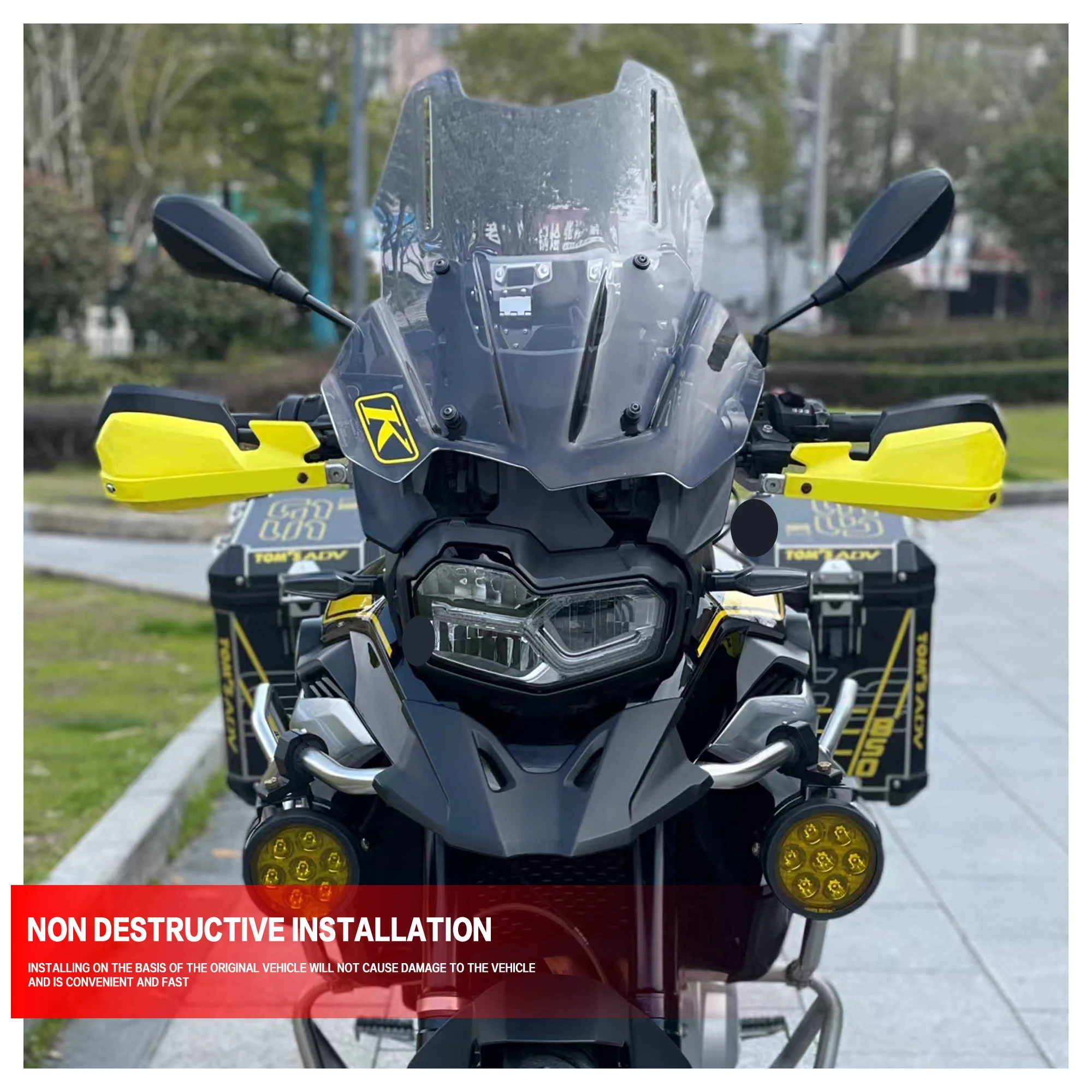 

For BMW F750GS F850GS ADV 2018-2025 Motorcycle Aluminum Windshield Handlebar Handguards Hand Guard Heighten Shield F750 F850 GS