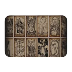 Personalized Witch Tarot Doormat Mat Anti-Slip Halloween Occult Curiology Kitchen Bath Garden Rug Carpet 40*60cm