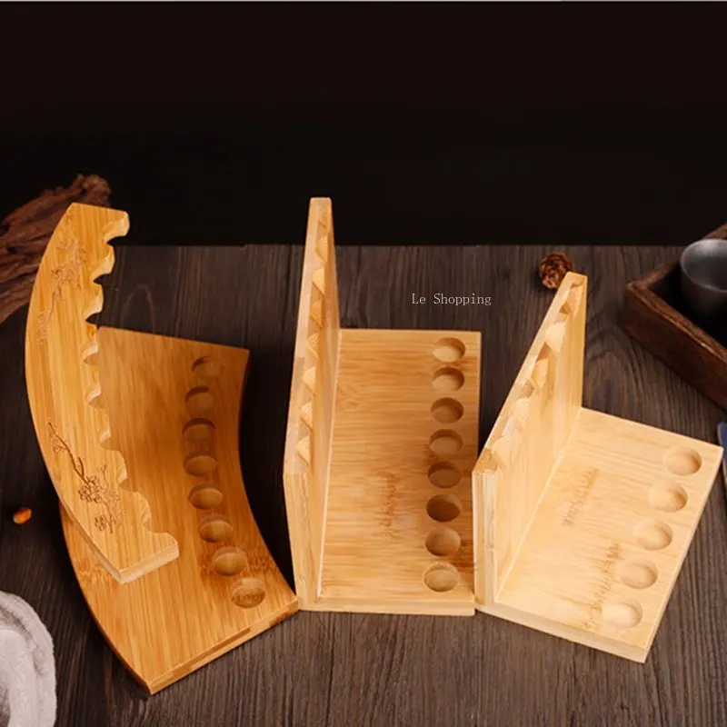 5 Holes /8 Holes/arc Natural Bamboo Incense Tube Rack DIY Household Indoor Incense Tube Display Rack Incense Supplies Tools