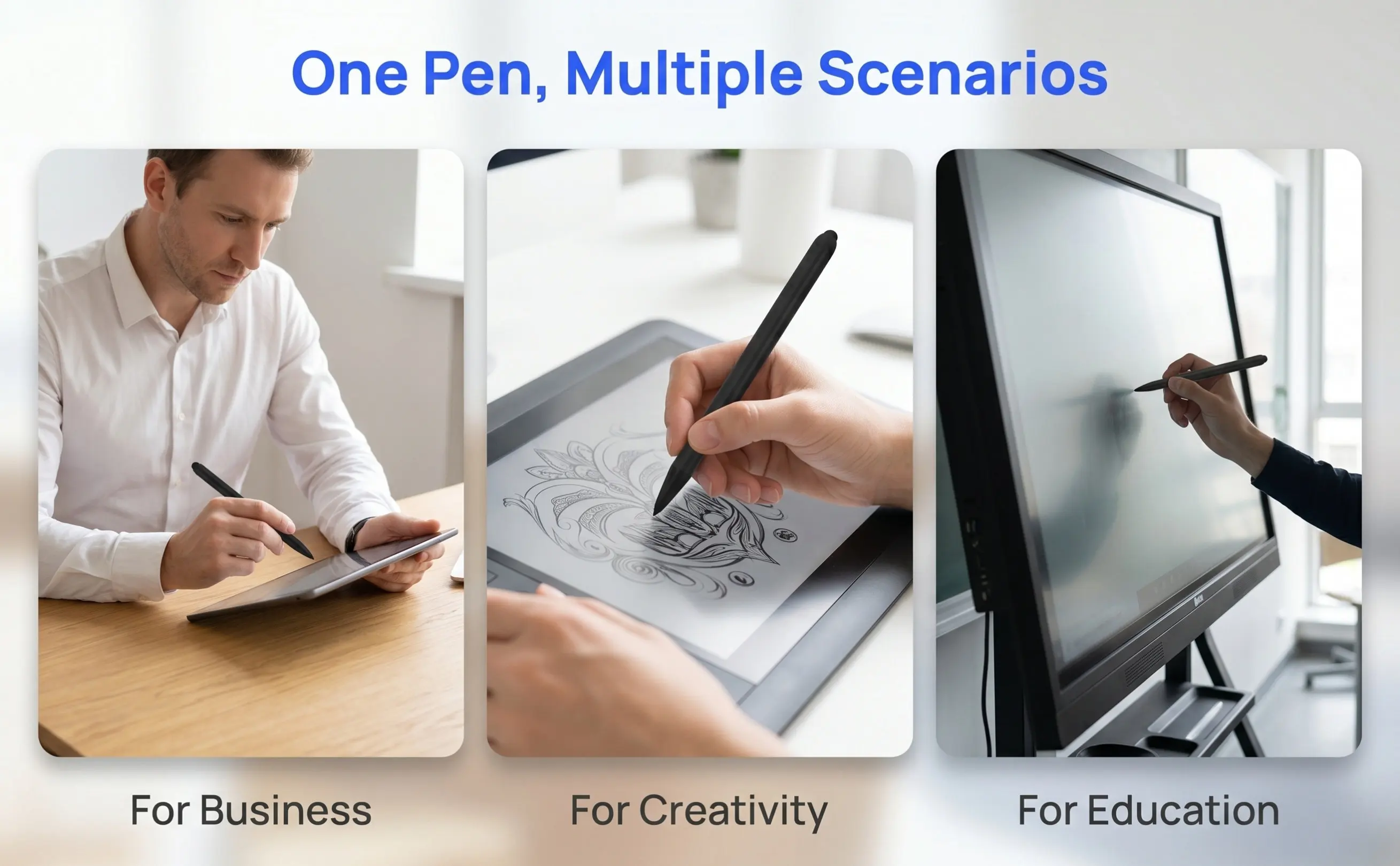 2Pcs Interactive Whiteboard Pens Fine Point Stylus For School Teacher Dual-tip ABS Teaching Screen Precision