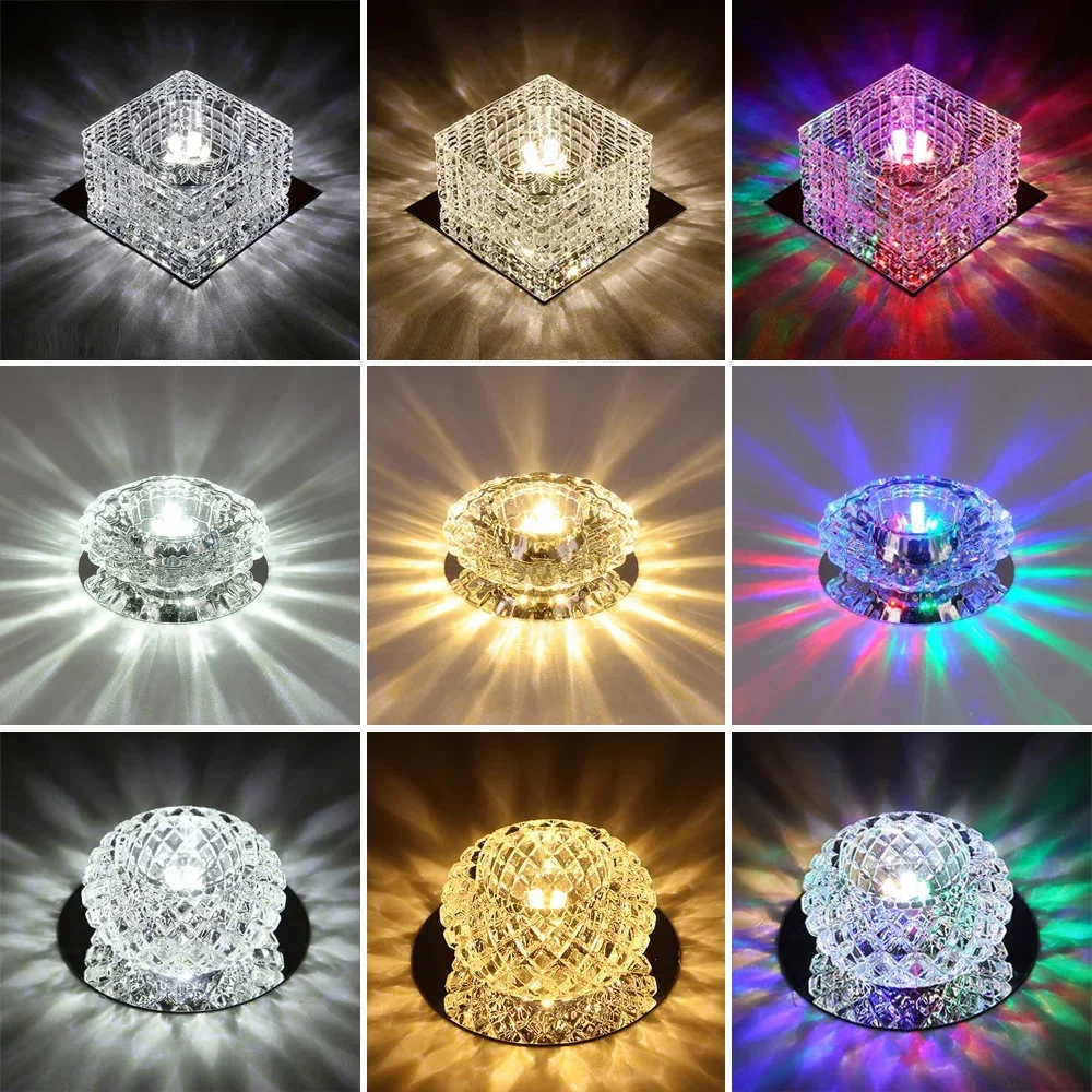 

Modern Crystal Chandelier Surface LED Light Stainless Steel Ceiling Lamp for Living Room Kitchen Island Bedroom Lighting Fixture