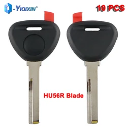 YIQIXIN 10PCS Blank Transponder Key Shell For Volvo XC90 XC70 S40 V40 V70 S80 S60 No Chip Replacement Car Fob Cover HU56R Blade