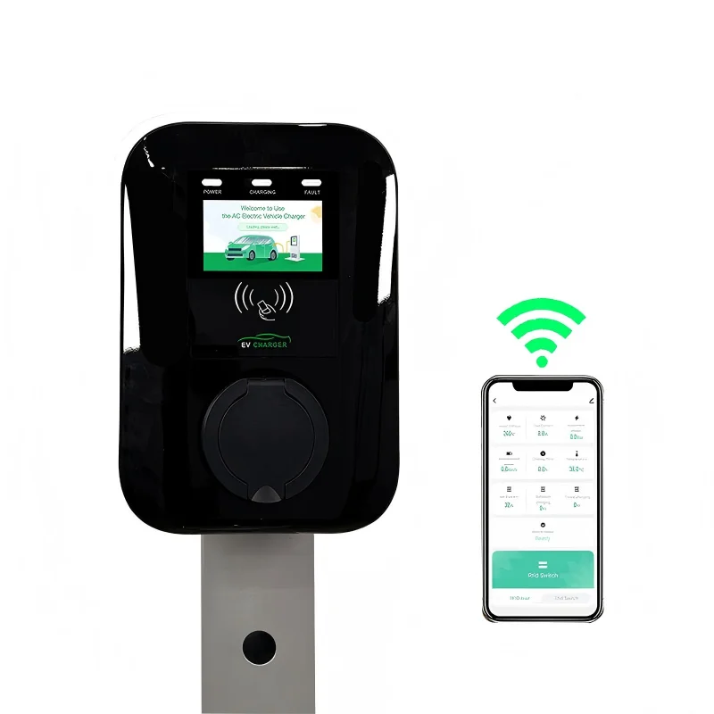 New 7/11/22kw 32a Gbt Wallbox Type 1_2 Home Ev Charging Station With Wifi Ip65 Wall-mounted Ac Output