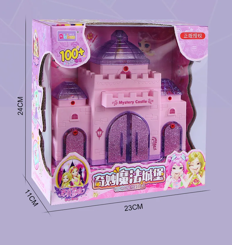 Autocollant mignon 3D château magique, série princesse douce adrengirl, bricolage, poitrine de sagesse rose, dessin animé, jouet mignon, nouveau