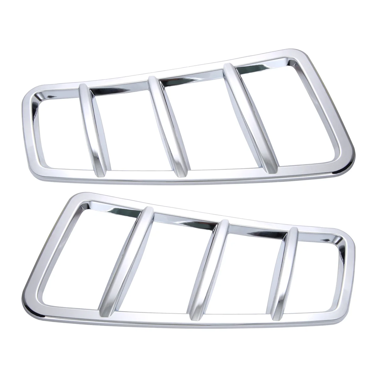 2PCS Car Engine Hood Grille Air Vent Outlet Cover for Mercedes Benz W166 GLE GLS ML GL,Chrome