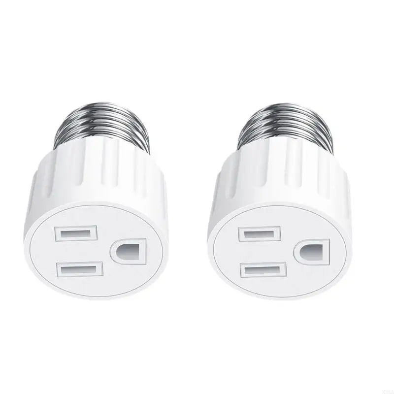 

K3KA 2Pcs Universals Travel Adapter Light Socket E26 Outlet Converter 1250W 3 Prong Light Socket Outlet Adapter Easy to Use