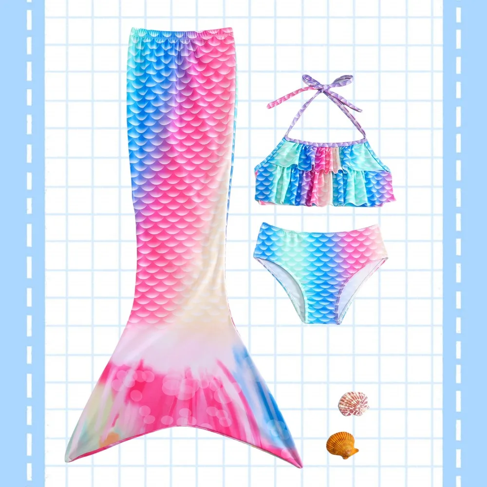 

Mermaid Costume Kids Mermaid Tail Swimsuit for Girls - Princess Dress Swimming Suit Set for Hot Spring & Swimming